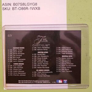 1995 Fleer Corp.® Flair '95 Collection™ Checklist Baseball Card 299-379